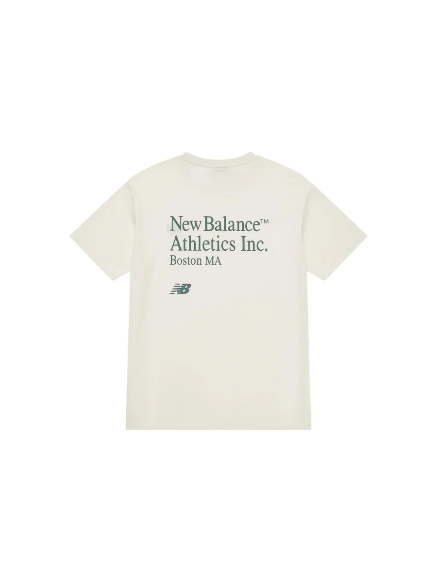 Футболка New Balance NB Athletics T-Shirt 'White' — изображение 2 из 7, белый