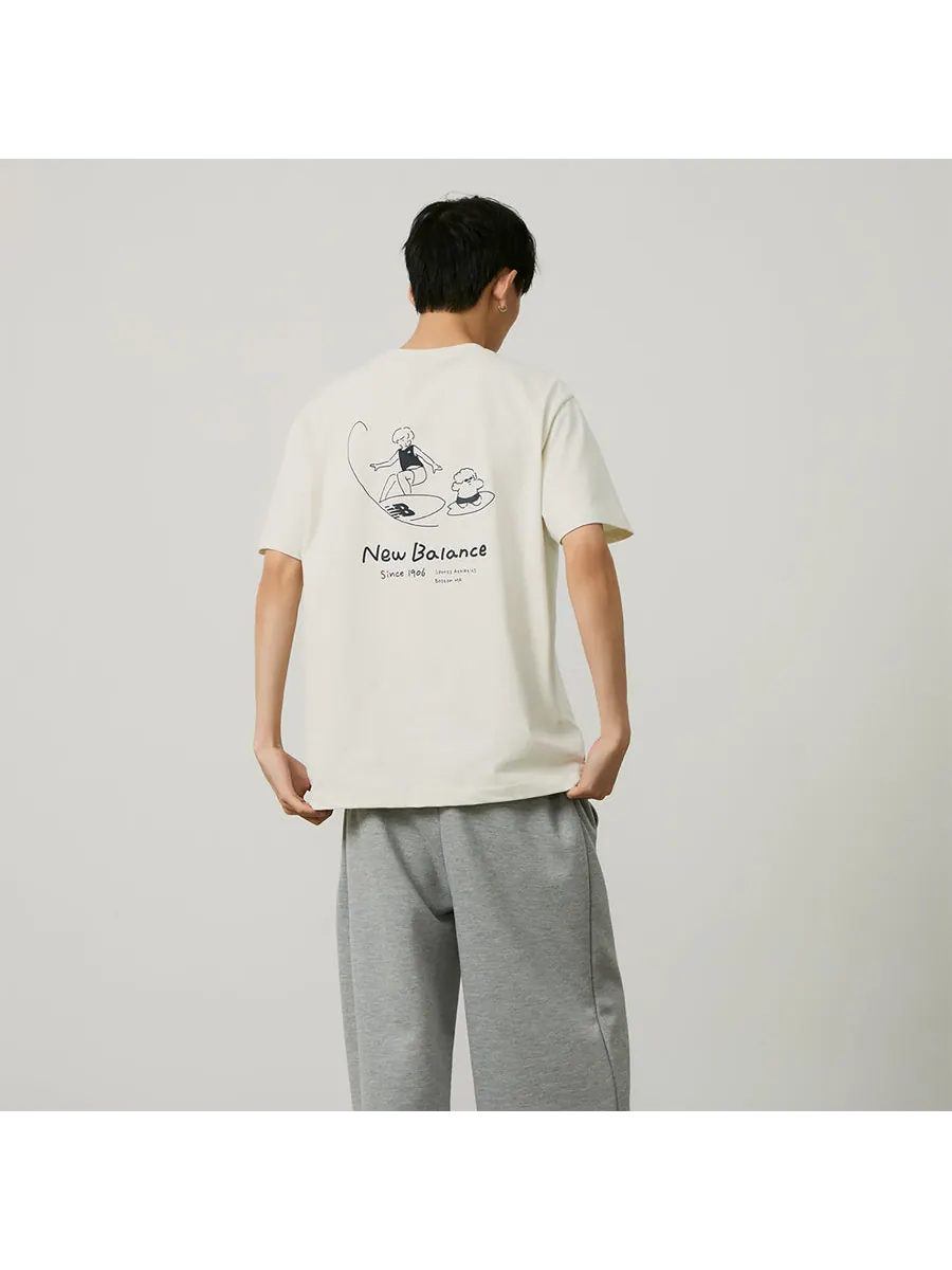Футболка New Balance x Tombonia Graphic T-shirt Lifestyle 'White' — изображение 7 из 8, белый