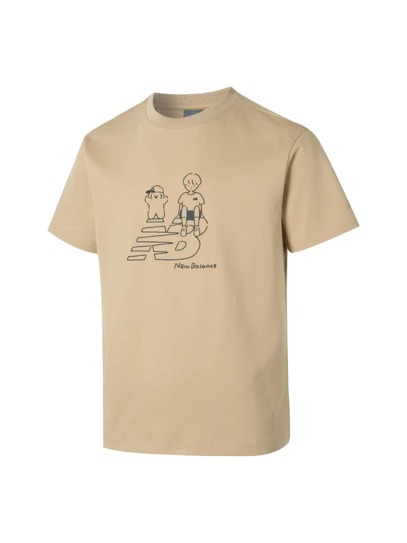 Футболка New Balance x Noritake Graphic T-Shirt 'Beige' — изображение 1 из 3, бежевый
