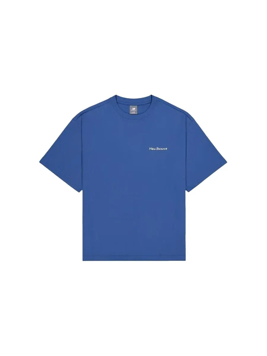 Футболка New Balance Wordmark Logo Skate Graphic T-Shirt 'Blue' — изображение 2 из 2, синий