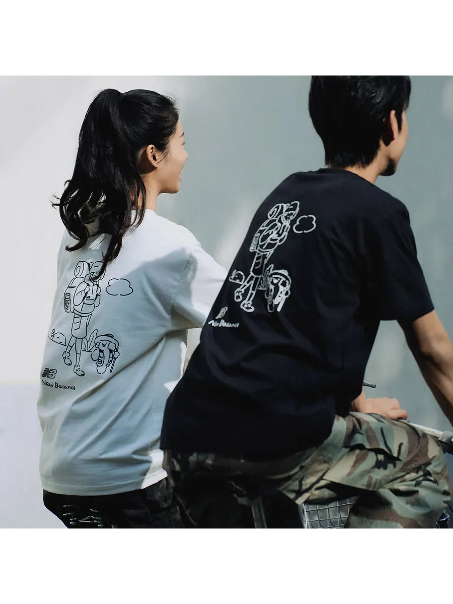 Футболка New Balance Hiking Graphic T-Shirt 'Black' — изображение 4 из 8, черный