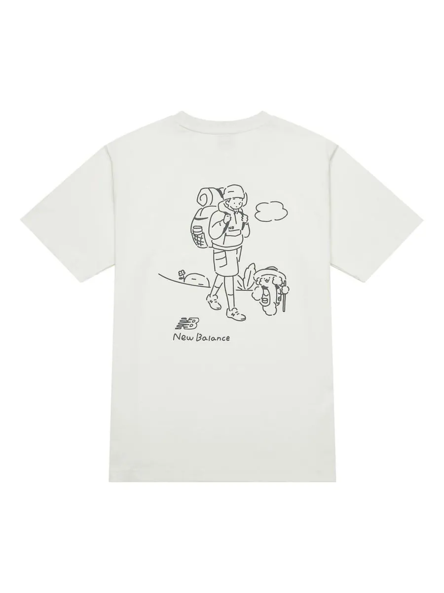Футболка New Balance Hiking Graphic T-Shirt 'White' — изображение 1 из 2, белый
