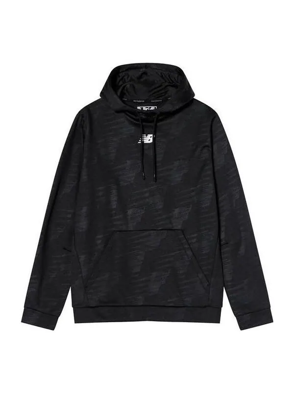 Толстовка с капюшоном Essentials с принтом по всей поверхности New Balance — изображение 1 из 2, черный