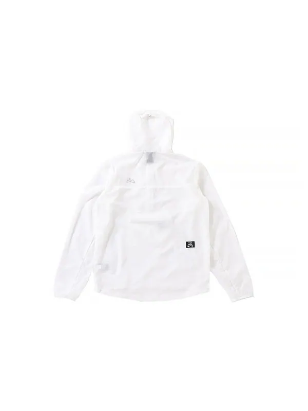 Куртка sb anorak jacket half zipper ultra thin athleisure casual sports white Nike — изображение 2 из 4, белый