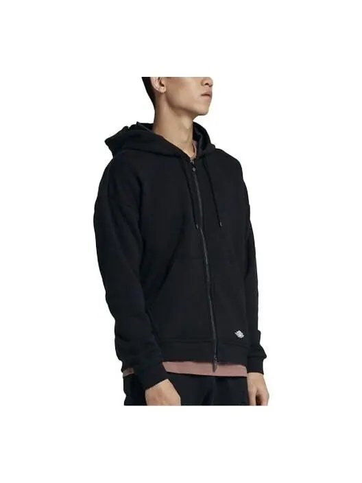 Куртка Air Jordan Wings Classics Solid Color Casual Sports hooded track Jacket Black — изображение 1 из 2, черный