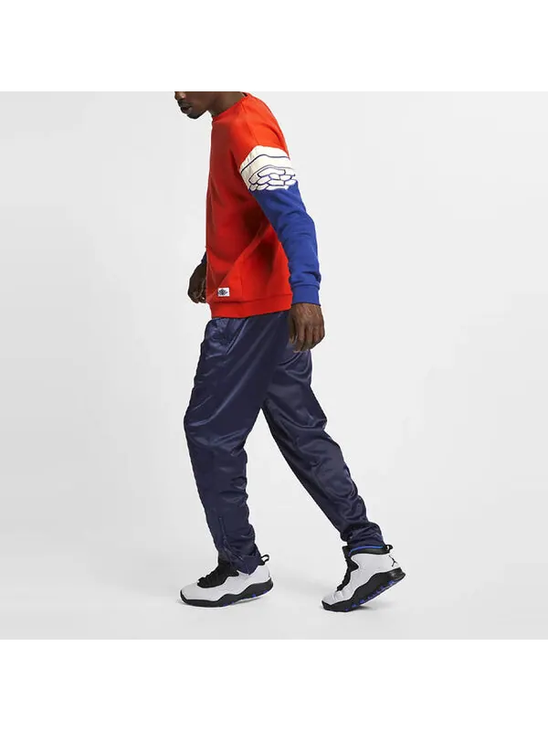 Толстовка Air Jordan Splicing Wings Pattern Casual Round Neck Pullover, цвет colorblock — изображение 4 из 4