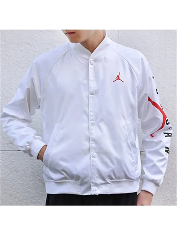 Куртка Air Jordan Jumpman Sports Jacket baseball uniform White — изображение 3 из 3, белый