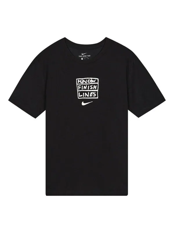 Футболка dry tee dfc finish lin tee men black Nike — изображение 1 из 4, черный