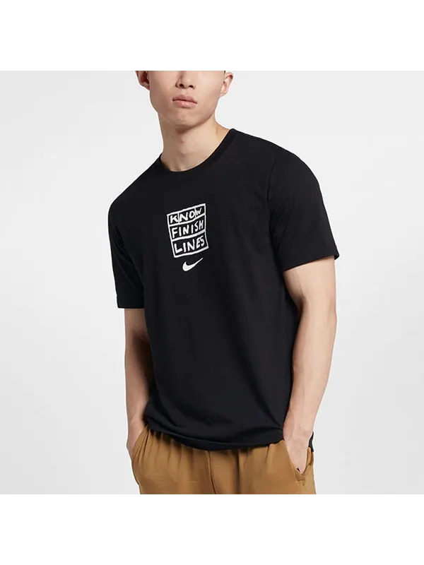 Футболка dry tee dfc finish lin tee men black Nike — изображение 4 из 4, черный
