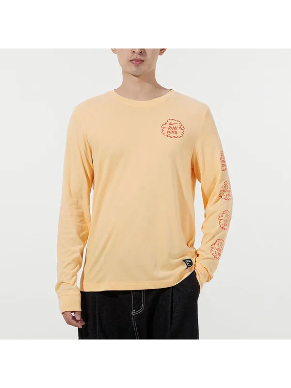 Футболка Men's Nike Basketball Training Sports Printing Breathable Long Sleeves Apricot Color — изображение 3 из 4, мульти