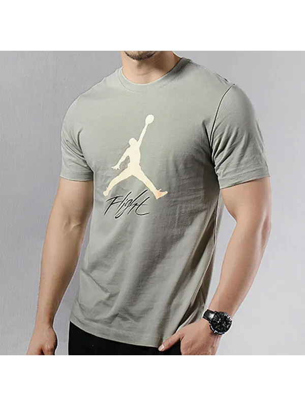 Футболка jumpman flight баскетбол спортивные короткие рукава Air Jordan — изображение 3 из 4, серый