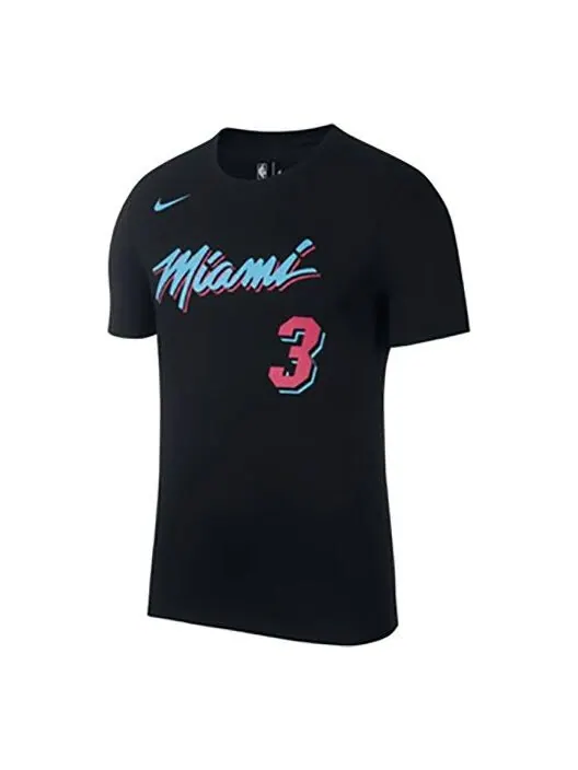 Футболка nba wade dwayne miami heat 18 19 сезон city limited джерси короткий рукав Nike — изображение 1 из 2, черный