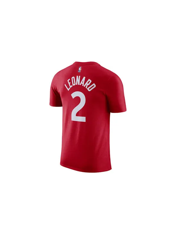 Футболка nba city edition toronto raptors leonard 2 'red' Nike — изображение 2 из 2, красный