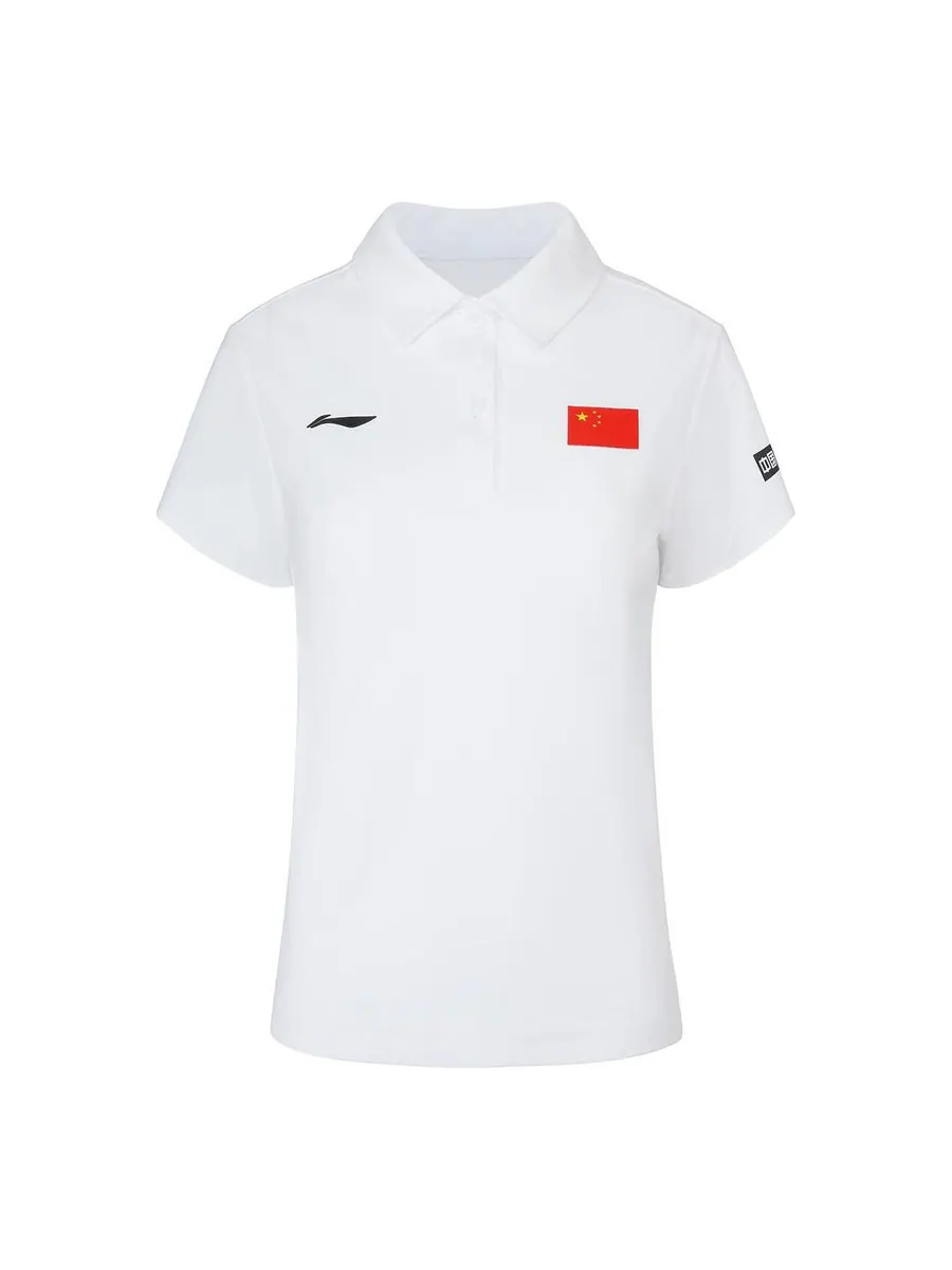 Футболка Li-Ning Athletics Polo T-shirt 'White' — изображение 1 из 1, белый