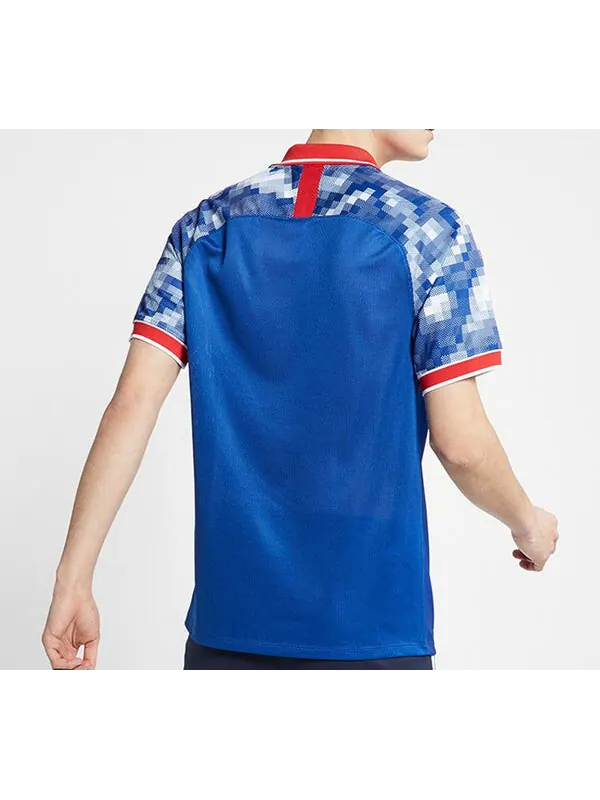 Футболка football series lapel sport casual short sleeved polo shirt men's blue Nike — изображение 4 из 4, синий