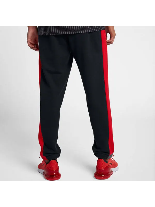 Брюки men's retro splicing knit sports pants/trousers/joggers black Nike — изображение 4 из 4, мульти