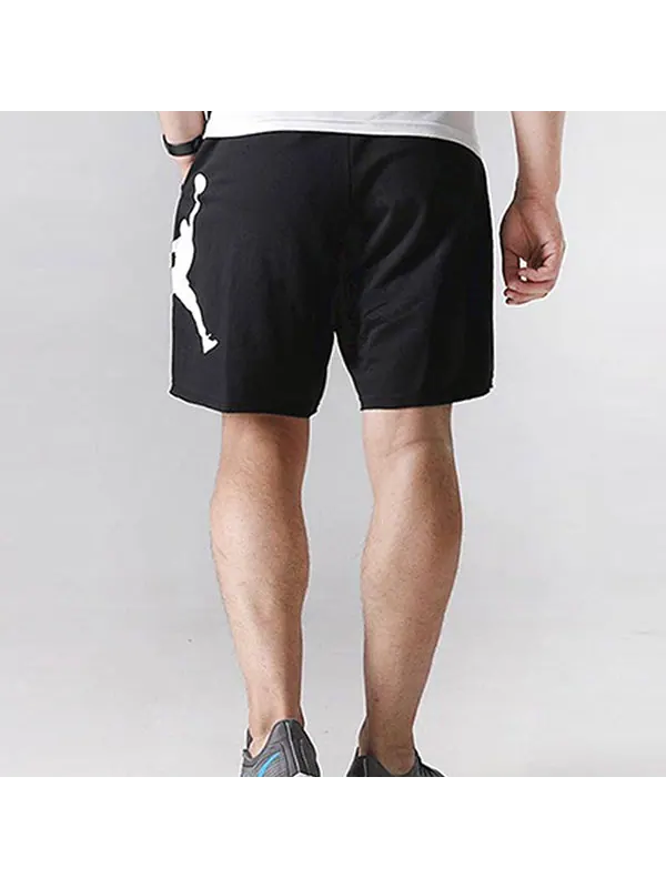 Шорты jumpman large logo printing sports knit shorts black Air Jordan — изображение 4 из 4, черный