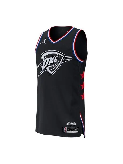 Футболка 2019 года, футболка all star westbrook для мужчин, Air Jordan — изображение 1 из 2, черный