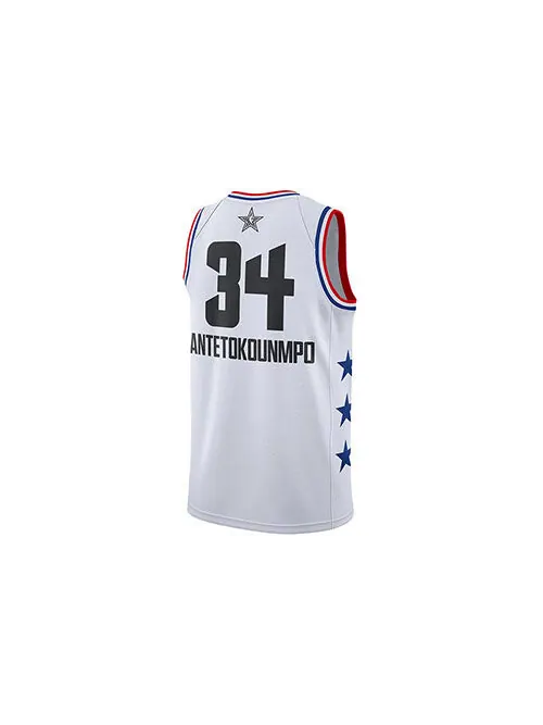 Спортивная футболка nba 2019 all-star milwaukee bucks giannis antetokounmpo jersey 'white' Nike — изображение 2 из 2, белый