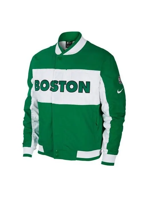 Куртка Nike NBA Boston Celtics Basketball Colorblock Sports Cardigan Jacket Green — изображение 1 из 2, зеленый