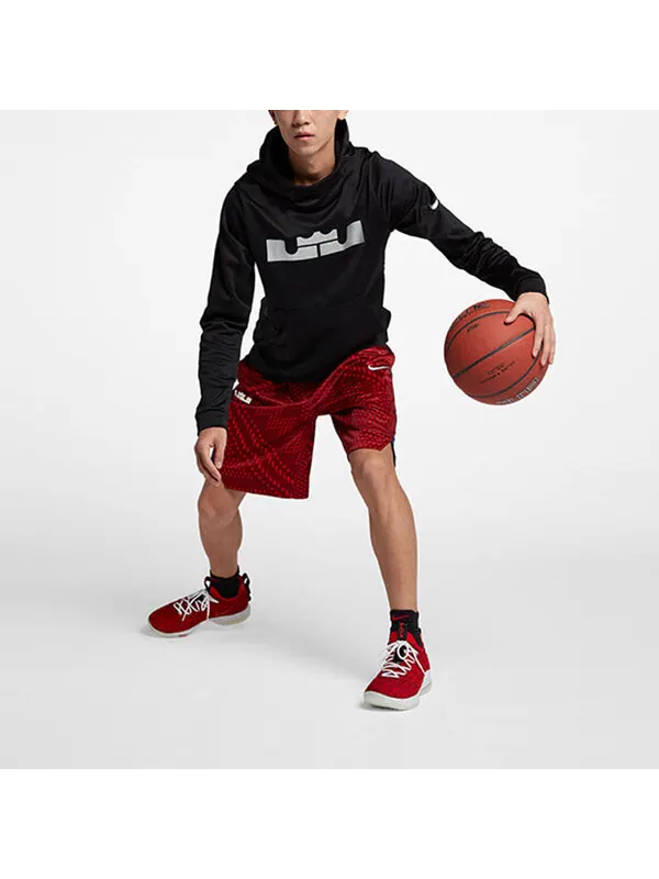 Толстовка Nike LeBron James Basketball Fleece Lined hooded Pullover Sports Black — изображение 3 из 4, черный
