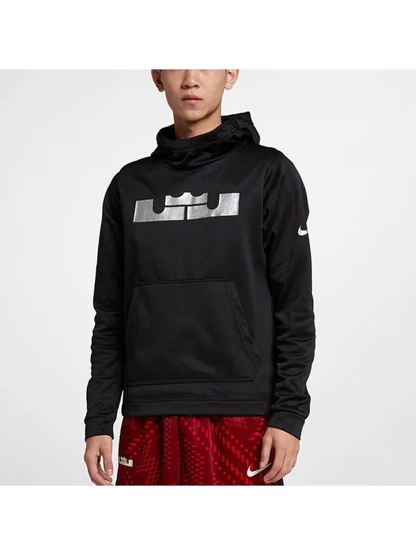 Толстовка Nike LeBron James Basketball Fleece Lined hooded Pullover Sports Black — изображение 4 из 4, черный