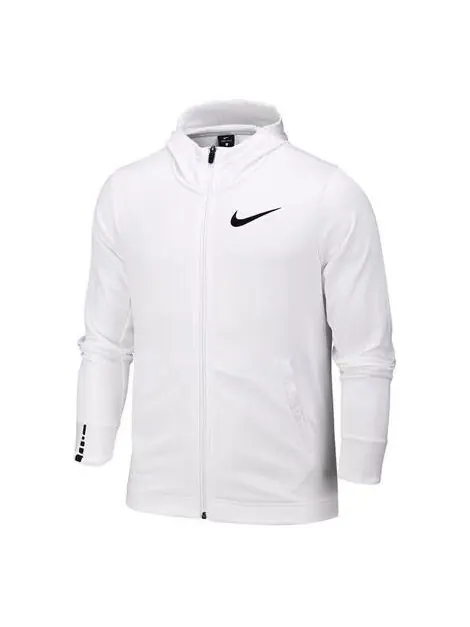 Толстовка Nike swoosh logo hooded Elite Basketball Training Jacket White — изображение 1 из 2, белый