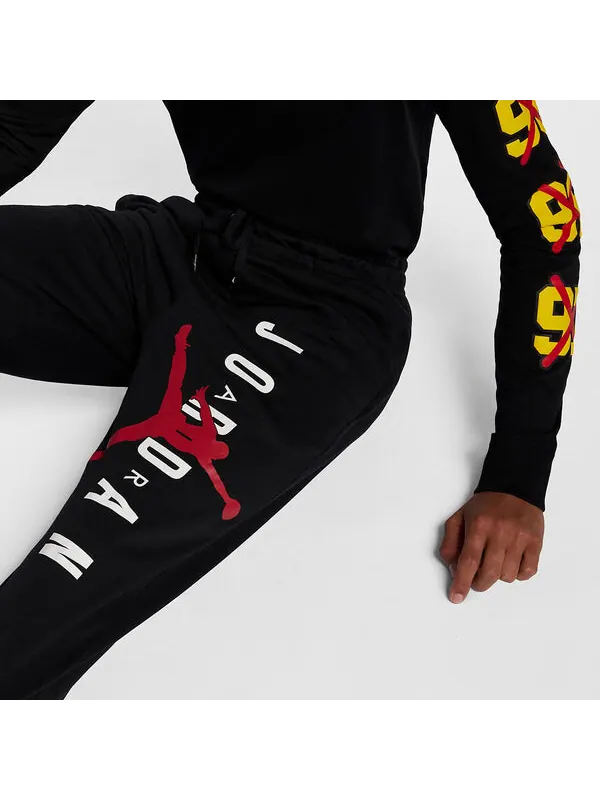 Штаны jumpman air легкие спортивные штаны Air Jordan — изображение 2 из 4, черный/красный/белый