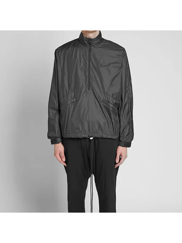 Куртка x fear of god half zipper jacket black Nike — изображение 2 из 4, черный