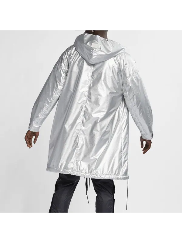 Куртка nrg ti parka x fear of god jacket 'metalic silver' Nike — изображение 3 из 4, металлик серебристый