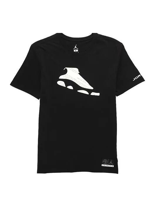 Футболка 13 athleisure casual sports short sleeve black Air Jordan — изображение 1 из 1, черный