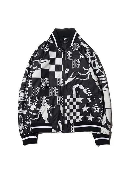 Куртка sportswear jacket 'checkerboard' Nike — изображение 1 из 4, белый