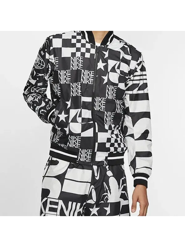 Куртка sportswear jacket 'checkerboard' Nike — изображение 3 из 4, белый