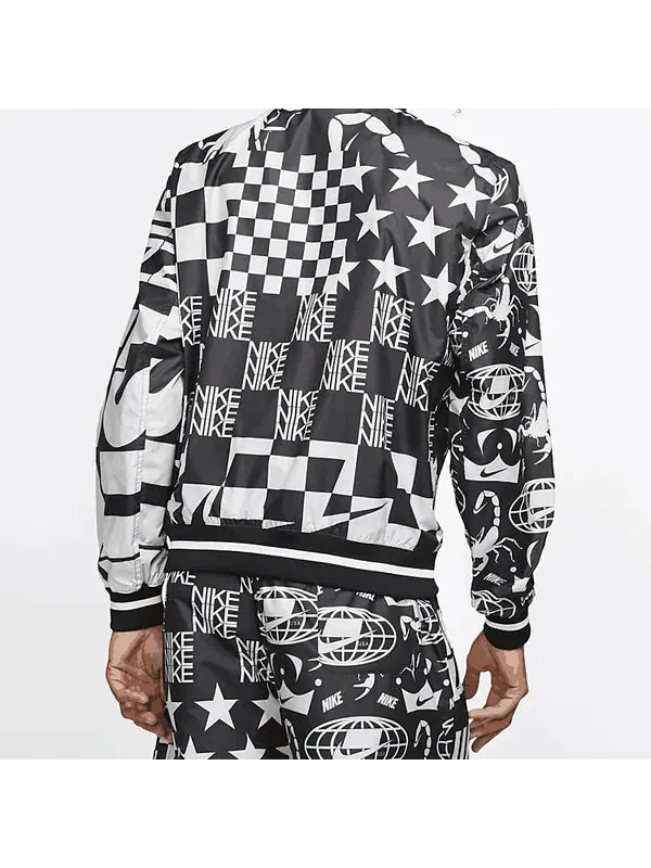 Куртка sportswear jacket 'checkerboard' Nike — изображение 4 из 4, белый