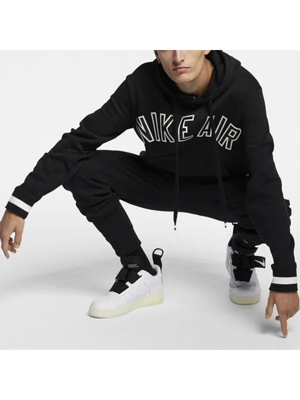 Толстовка Nike Air MENS Sportswear Casual Logo Print Fleeced Black — изображение 3 из 4, черный