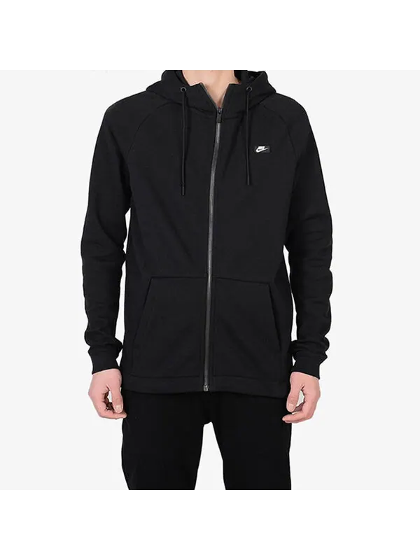 Куртка Nike Athleisure Casual Sports Cozy Wear-resistant Hooded Jacket Black — изображение 3 из 4, черный