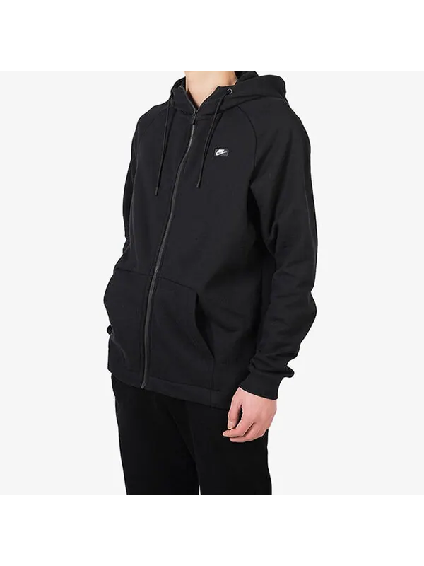 Куртка Nike Athleisure Casual Sports Cozy Wear-resistant Hooded Jacket Black — изображение 4 из 4, черный