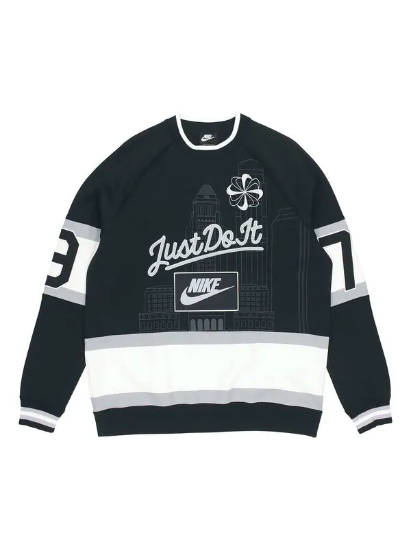 Толстовка Men's Nike City Version Los Angeles Splicing Limited Black — изображение 1 из 4, черный//серый