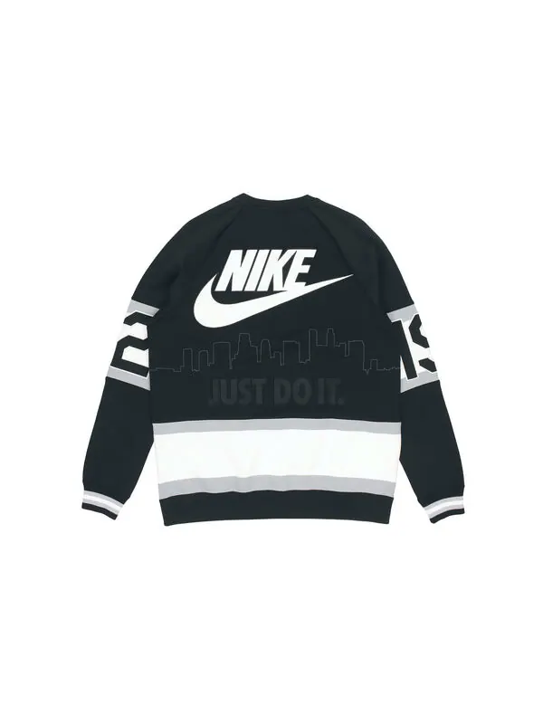 Толстовка Men's Nike City Version Los Angeles Splicing Limited Black — изображение 2 из 4, черный//серый