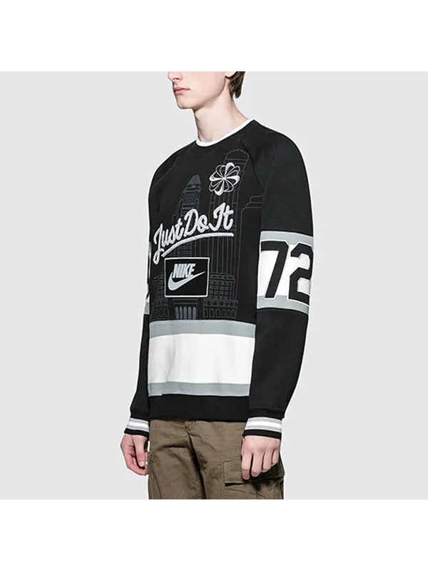 Толстовка Men's Nike City Version Los Angeles Splicing Limited Black — изображение 4 из 4, черный//серый