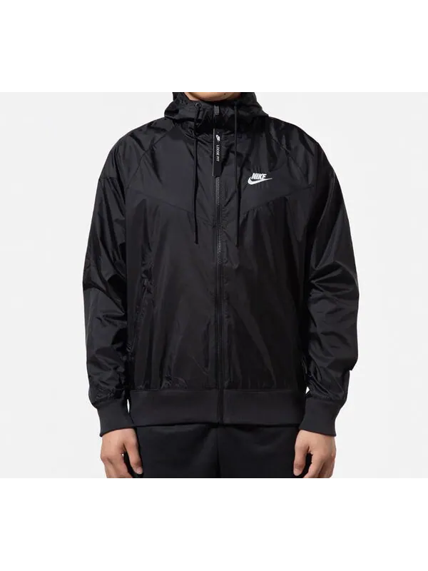 Куртка Nike Outdoor Sports Zipper Windproof Casual Jacket Black — изображение 3 из 4, черный