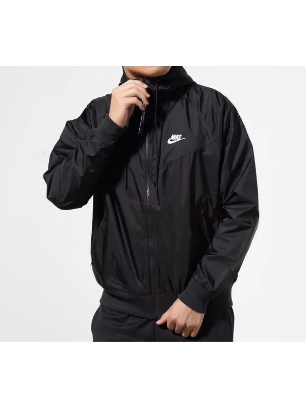 Куртка Nike Outdoor Sports Zipper Windproof Casual Jacket Black — изображение 4 из 4, черный