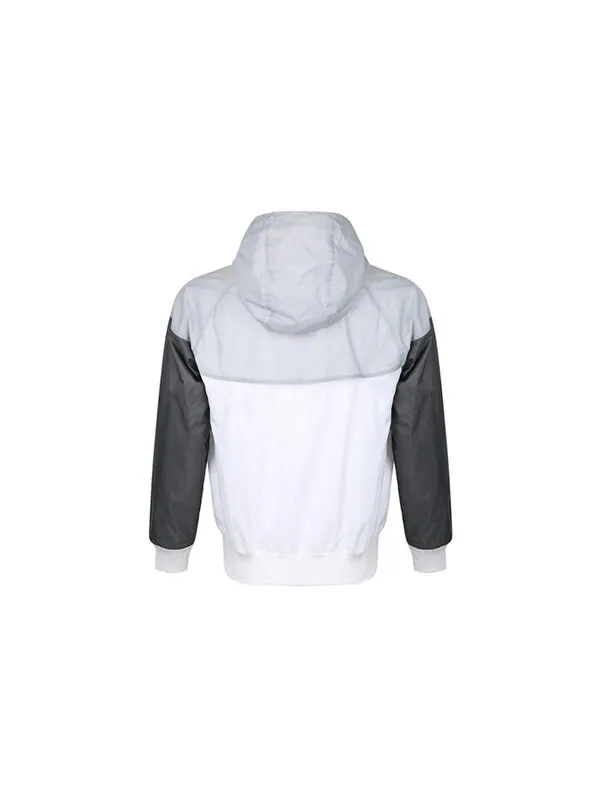 Куртка Nike Sports Windproof Colorblock Hooded Jacket Gray White Graywhite — изображение 2 из 4, серо-белый