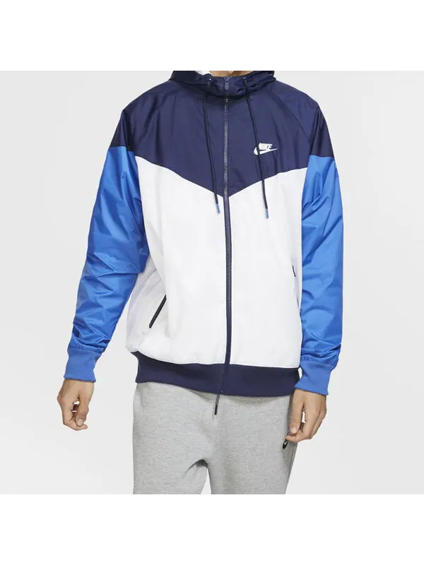 Куртка Nike Colorblock Sports windbreaker Breathable Jacket Sky Blue — изображение 4 из 4, синий