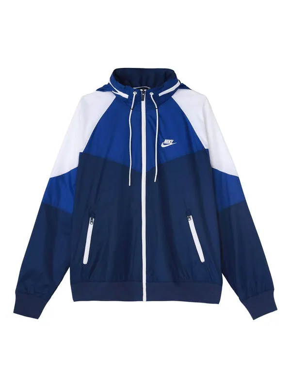 Куртка Men's Nike Casual Windproof Hooded Blue Jacket — изображение 1 из 4, синий