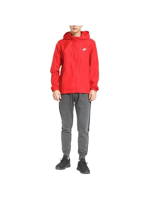 Куртка Nike Logo Windbreaker Jacket 'Red' — изображение 2 из 4, красный