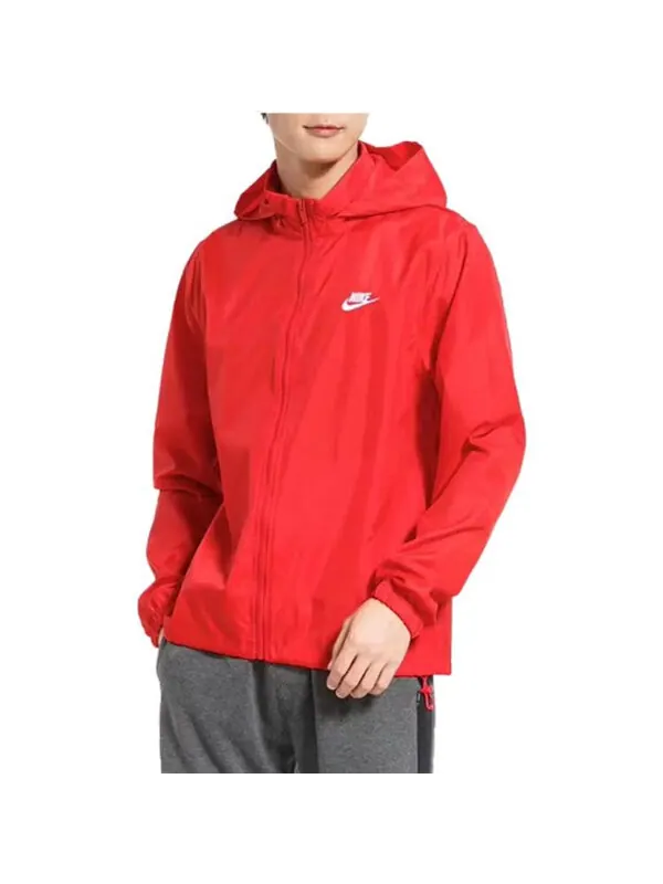 Куртка Nike Logo Windbreaker Jacket 'Red' — изображение 4 из 4, красный