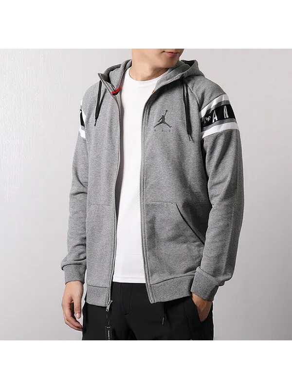 Куртка Air Jordan Jumpman hooded Long Sleeves Jacket Gray — изображение 3 из 4, серый