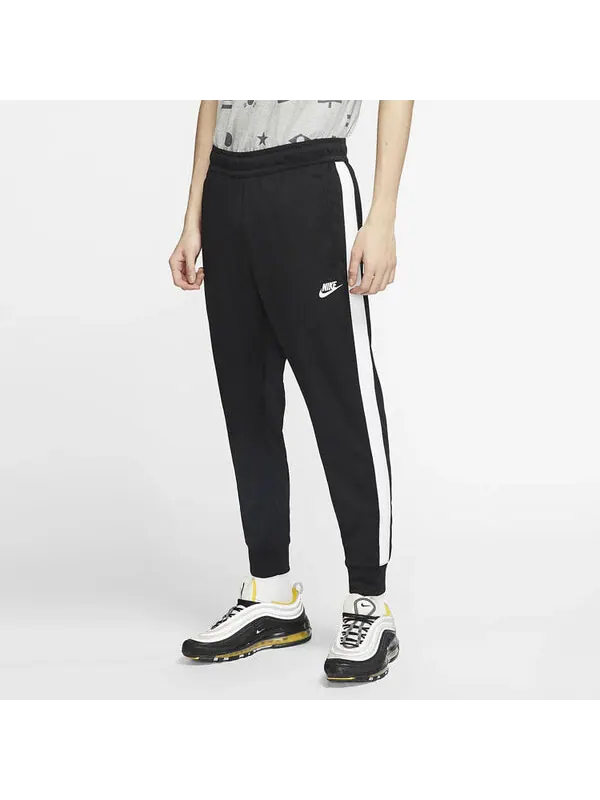 Брюки sportswear casual sports knit bundle feet long pants black Nike — изображение 3 из 4, черный