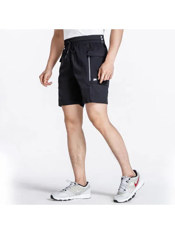 Шорты men's sports shorts elastic waist breathable fitness workout sportswear Nike — изображение 4 из 4, черный